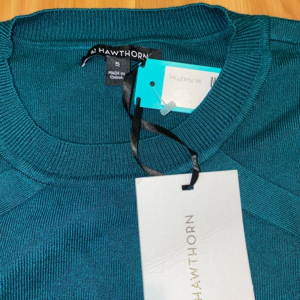 41 Hawthorn Men's Rich Teal Crewneck Sweater - Picture 2 of 3